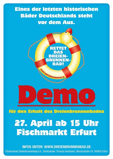 Plakat zur Demo auf dem Fischmarkt am 27.4.2016, ab 15:00 Uhr