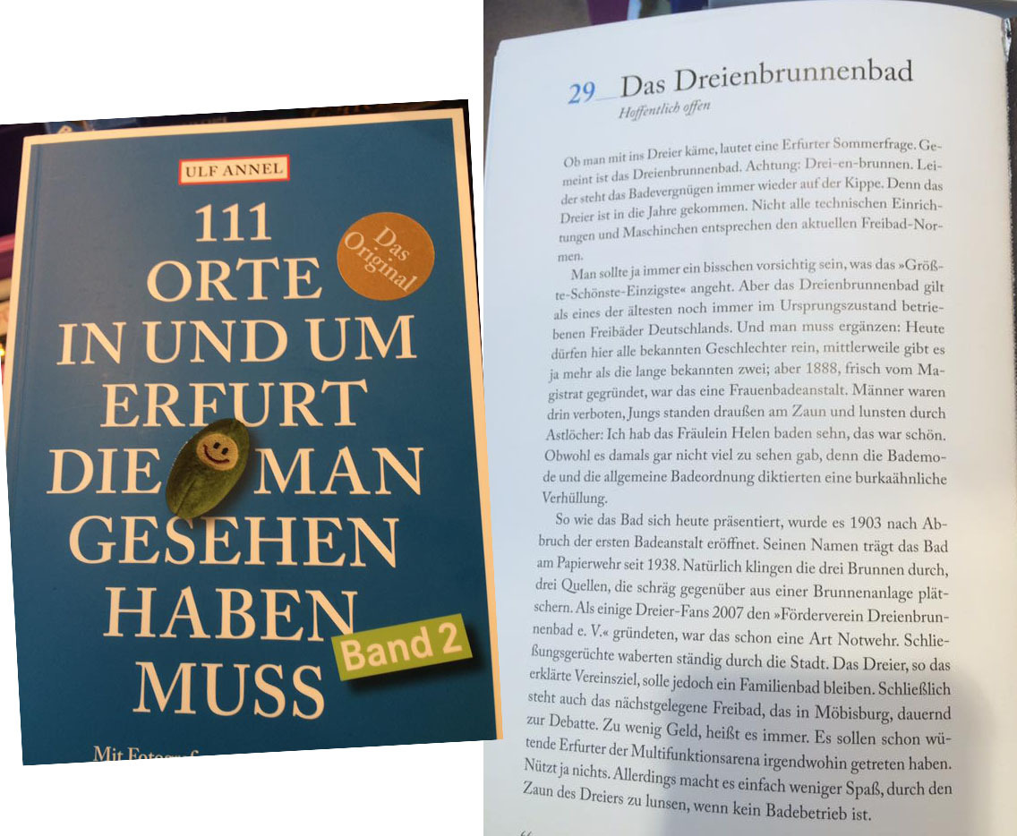 Dreier im Buch von Ulf Annel, Bild: Ulf Annel, 111 Orte in Erfurt